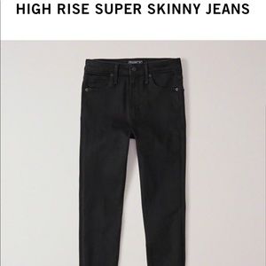 A & F size 26/2s black high rise super skinny jean